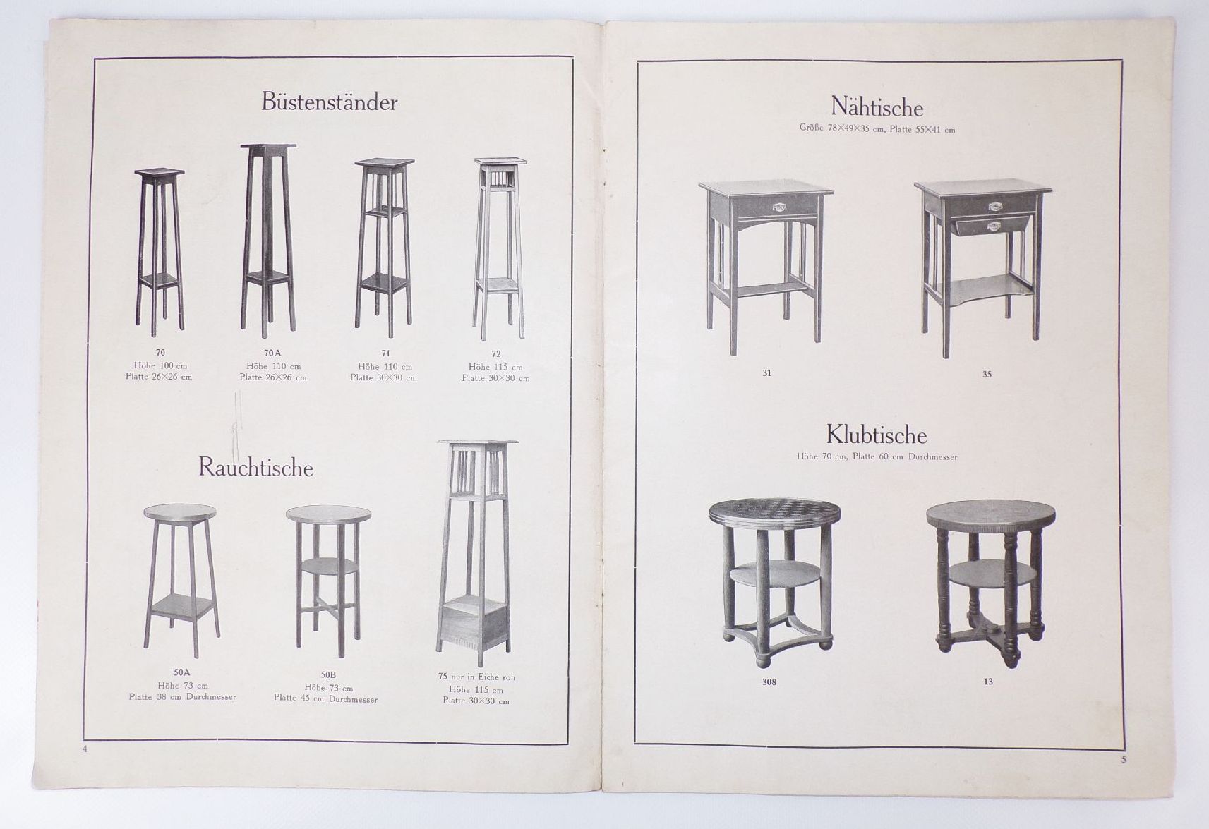 Weinböhla Katalog Kleinmöbel Reinhold Hänel um 1930