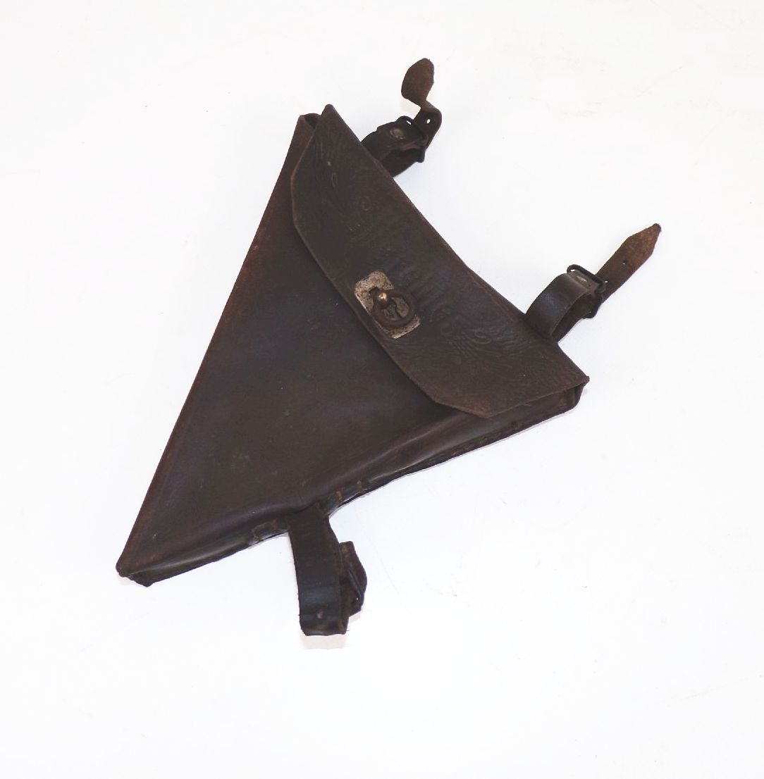 Alte Herkules Fahrradtasche Leder Oldtimer Fahrrad Werkzeugtasche Dreieck