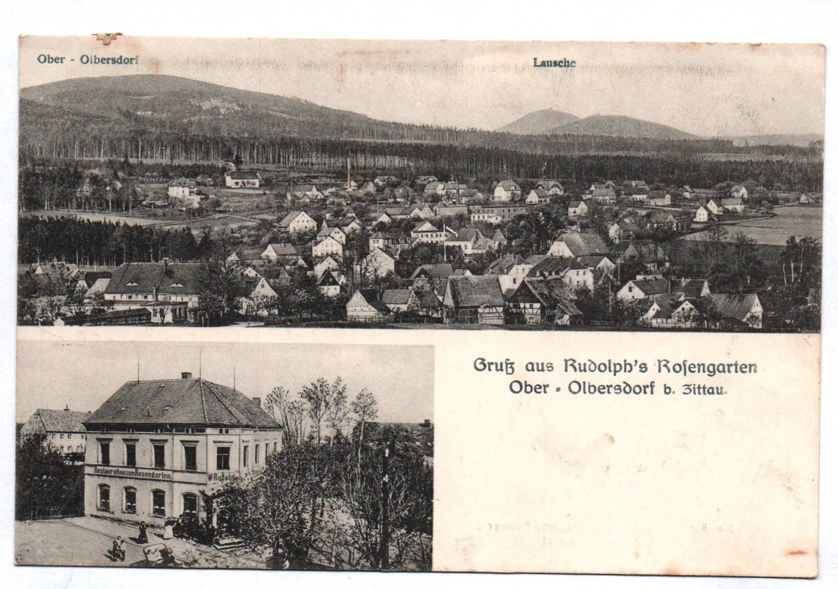 Litho Ak Gruß aus Rudolphs Rosengarten Ober Olbersdorf bei Zittau Litho Ak Gruß aus Rudolphs Rosengarten Ober Olbersdorf bei Zittau