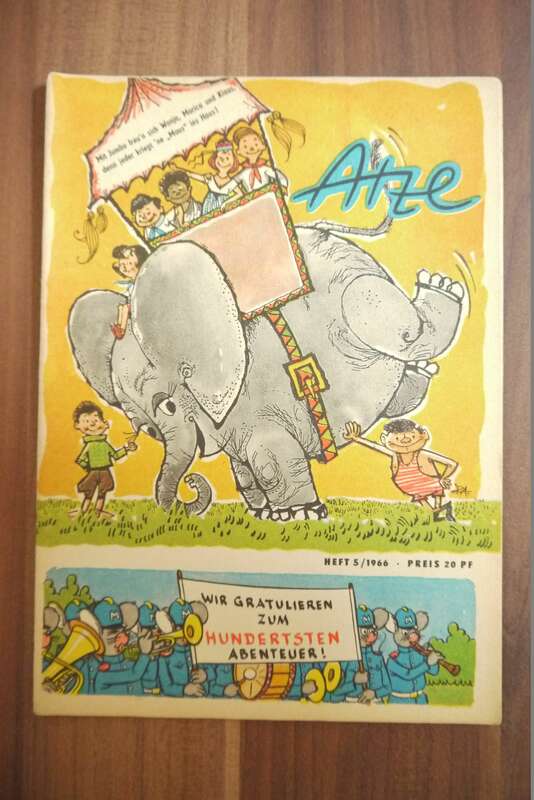 Atze Wir gratulieren zum Hundertsten Abenteuer DDR 1966 Heft 5 Comic