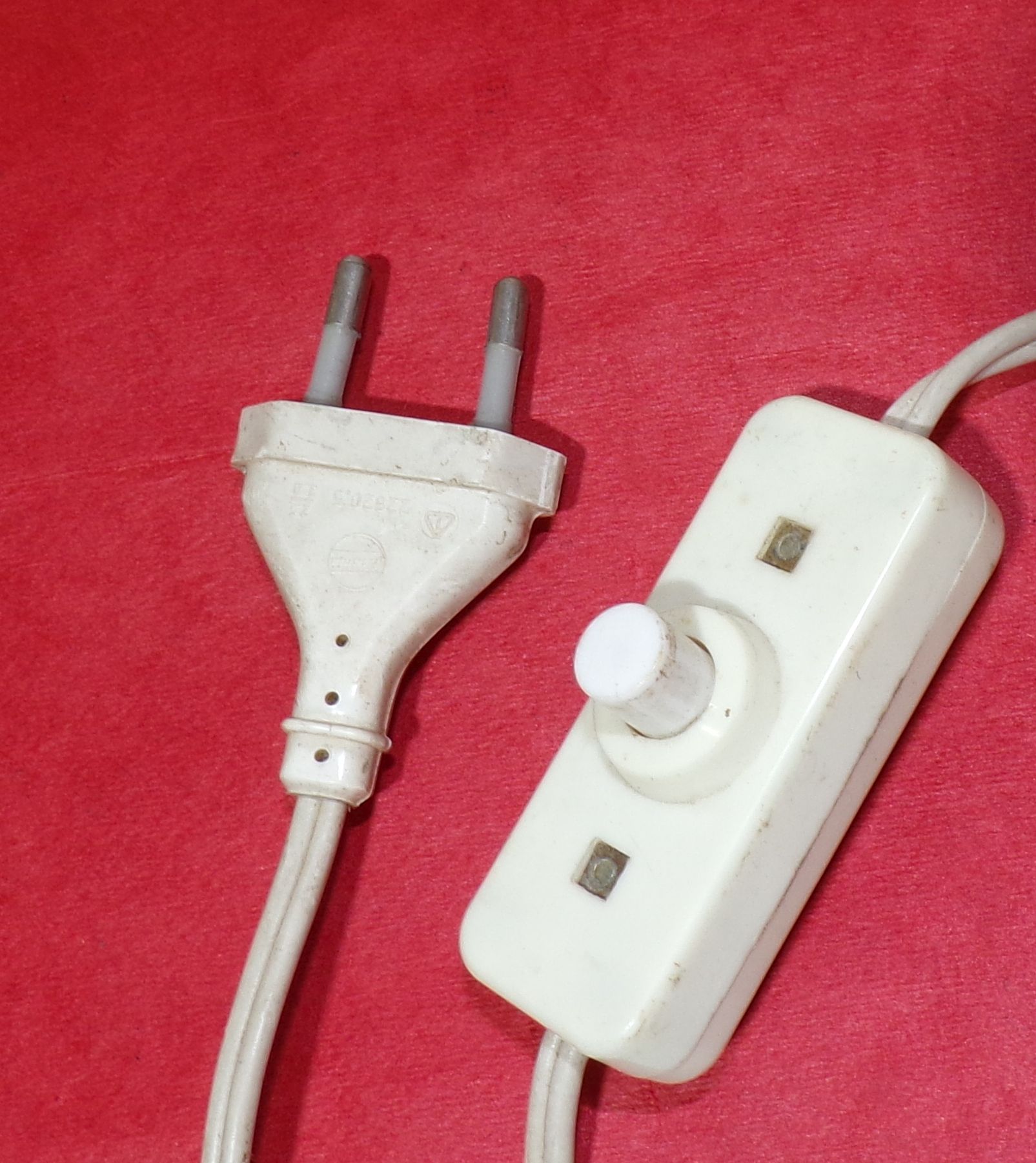 DDR Tischlampe Nachttischlampe Weiss Orange E27 Leuchte Rund Glaslampe