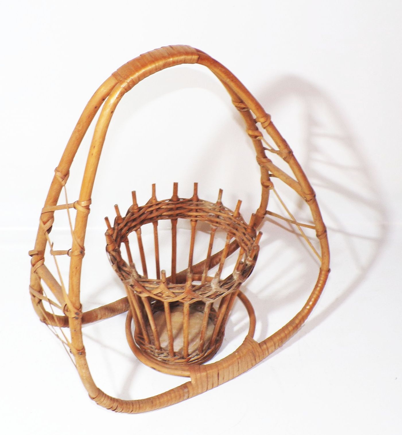 Blumenampel Blumentopf DDR 2 Stück Korb Vintage Retro Deko