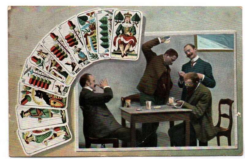 Ak Männer spielen Skat Karten 1906 Postkarte