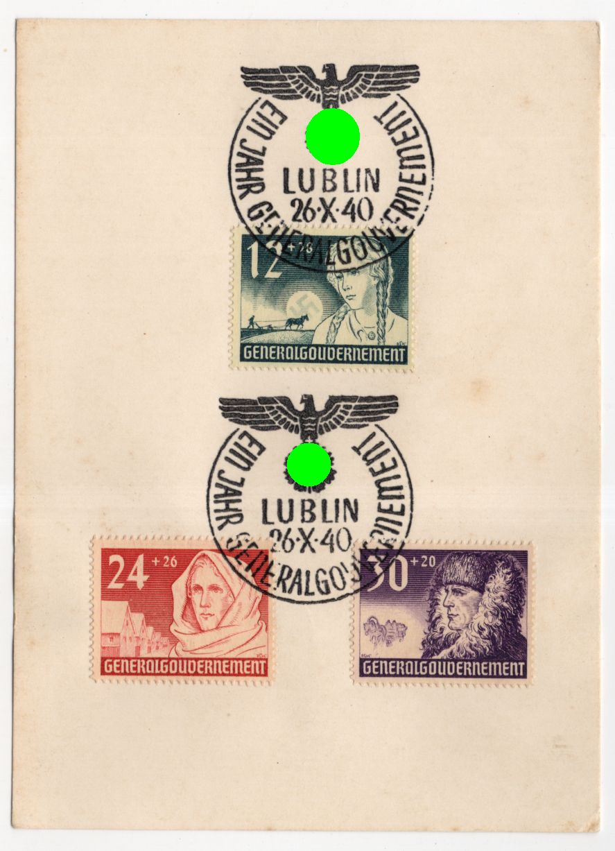 Generalgouvernement Lublin Stempel 1940 Beleg