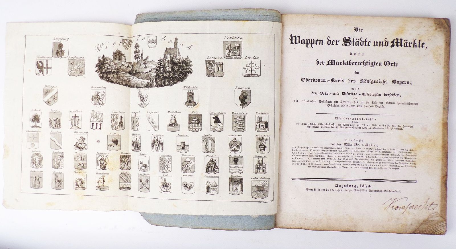Die Wappen der Städte Märkte und Marktberechtigten Orte Oberdonau Kreis 1834 