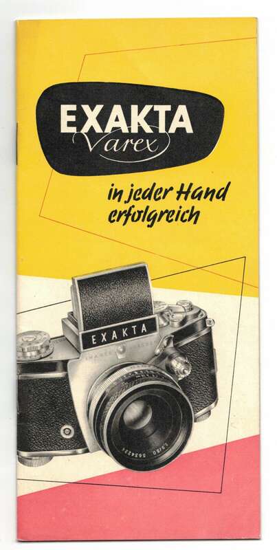 Prospekt Exakta Varex Kamera Fotoapparat Ihagee DDR 1961