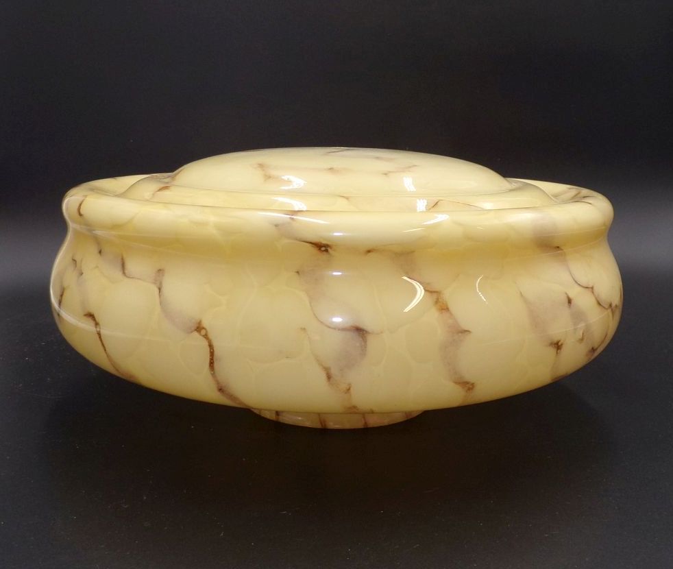 Alter Lampenschirm für Deckenleuchte Marmor Optik beige Art Deco Alter Lampenschirm für Deckenleuchte Marmor Optik beige Art Deco