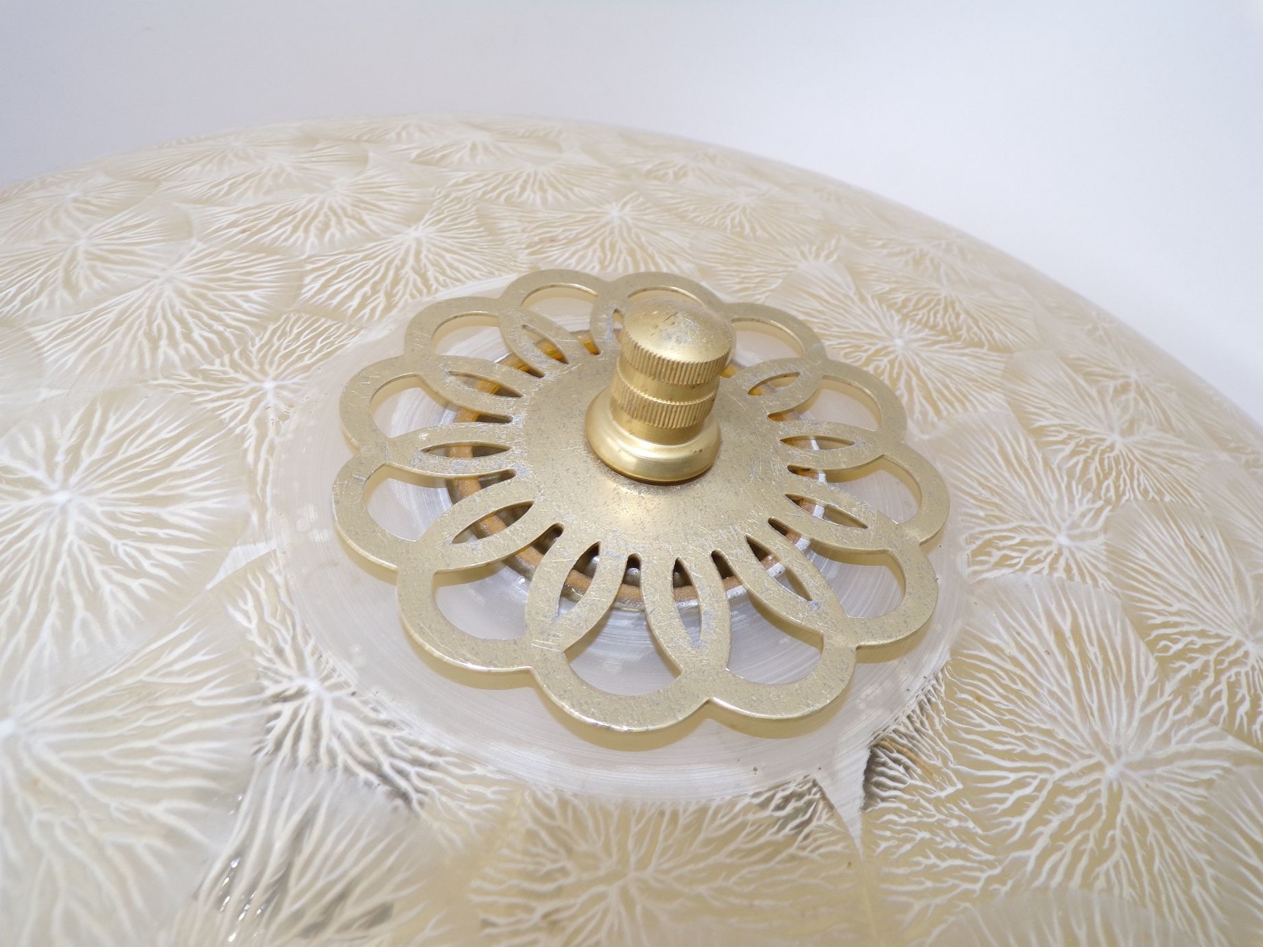 Alte Schalenlampe Deckenleuchte Rund 60er true Vintage Lampe