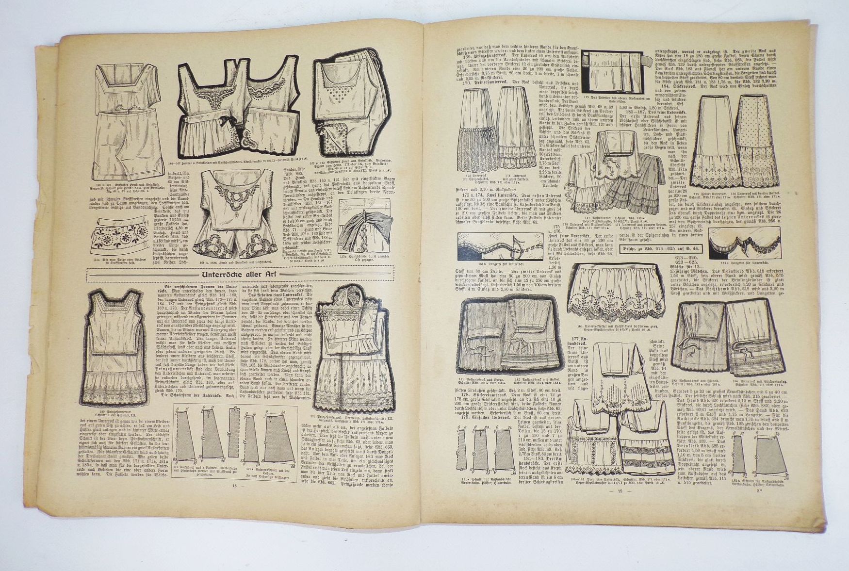 Beyers großes Lehrbuch der Wäsche 1921 Handarbeit Schnittmuster 