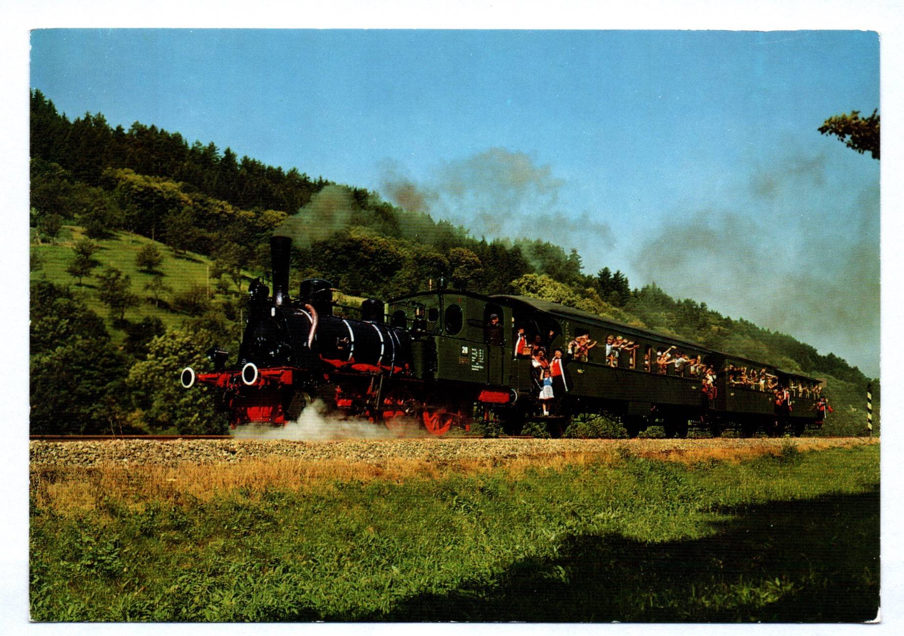 Foto Ak Historischer Dampfzug 28 Badenia der SWEG Dampflok Foto Ak Historischer Dampfzug 28 Badenia der SWEG Dampflok
