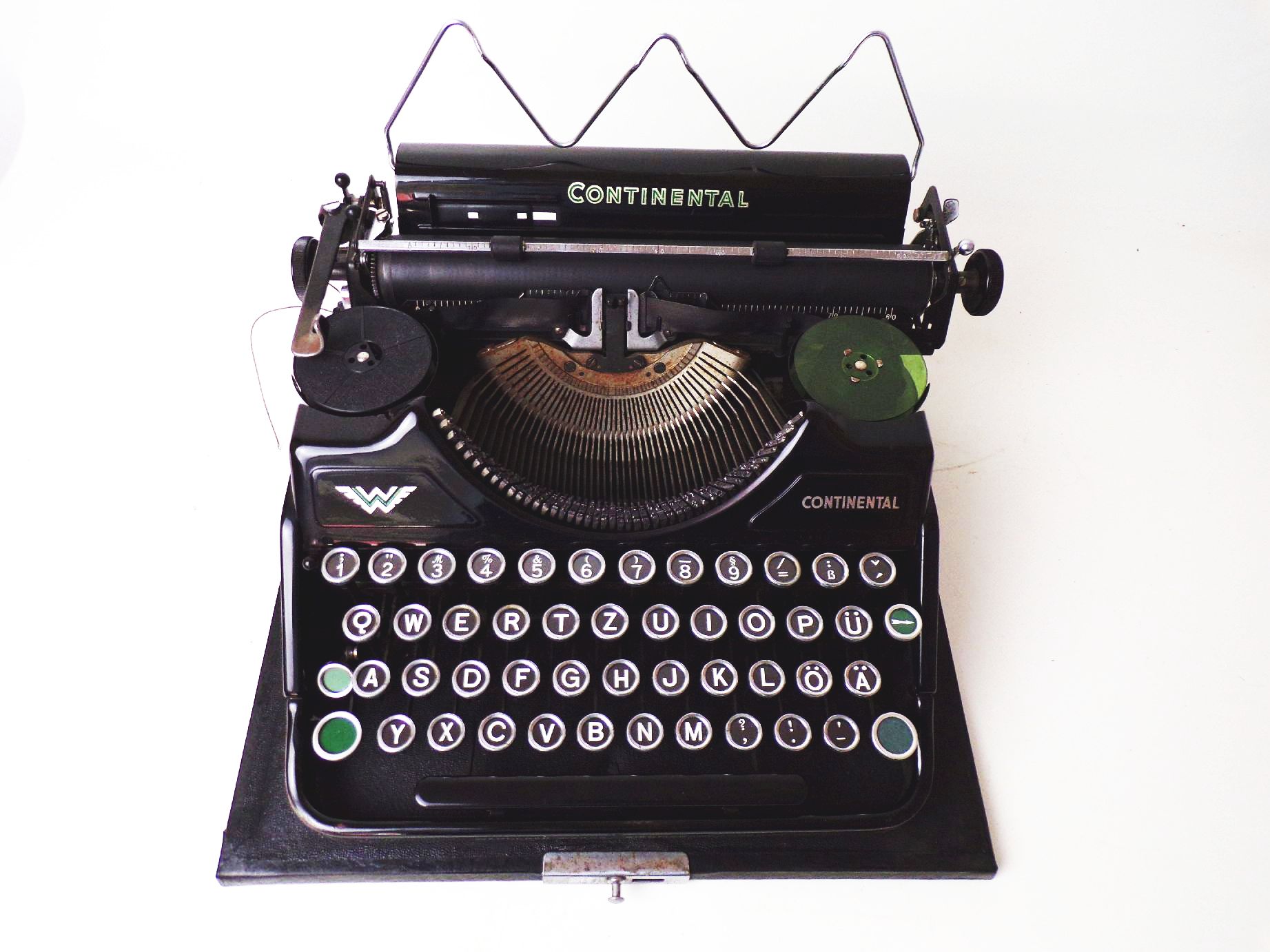 Alte Schreibmaschine Wanderer Continental Schwarz Koffer Deko typewriter