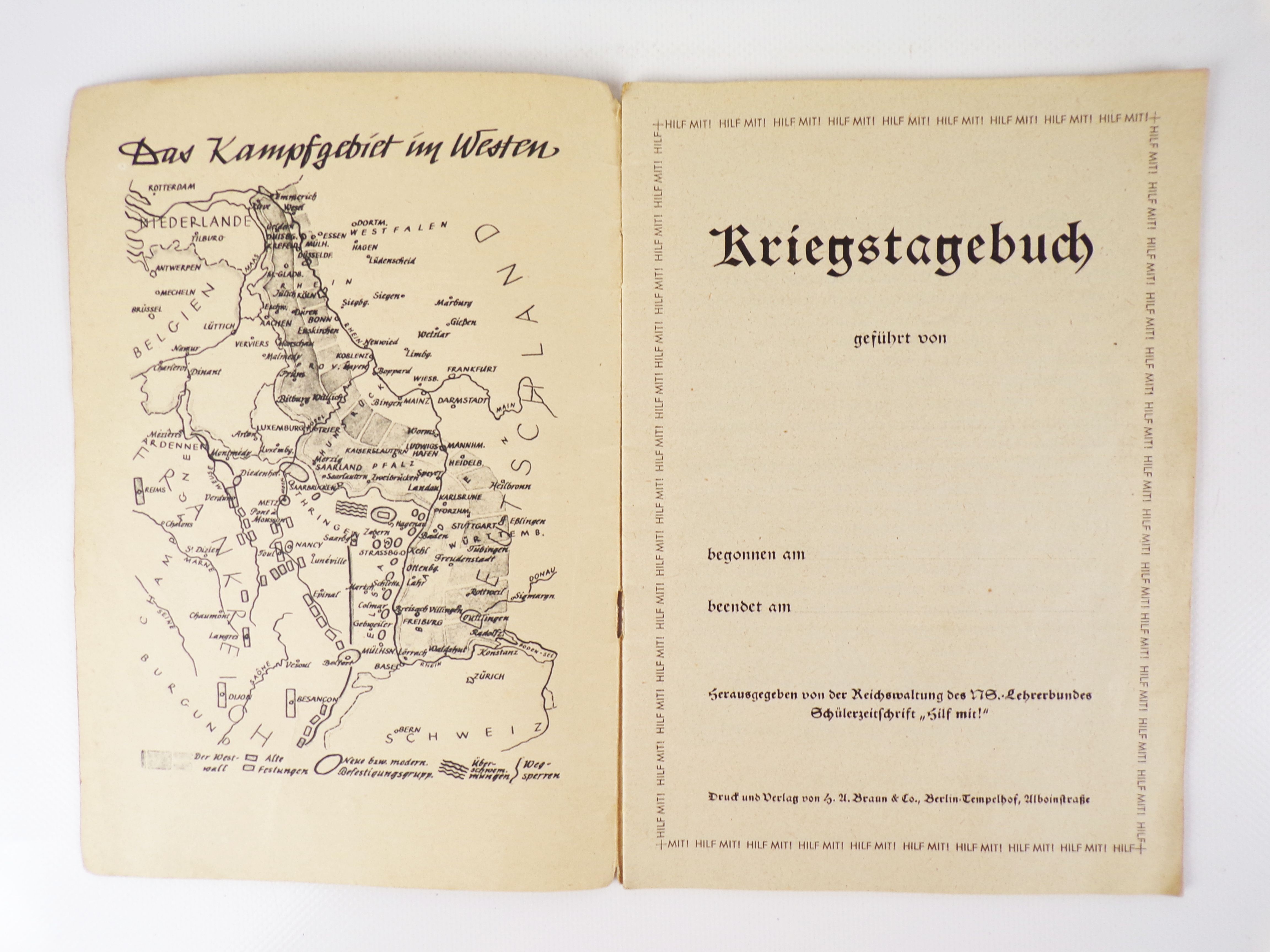 Kriegstagebuch 2 Weltkrieg handschriftliches Tagebuch Kriegstagebuch 2 Weltkrieg handschriftliches Tagebuch