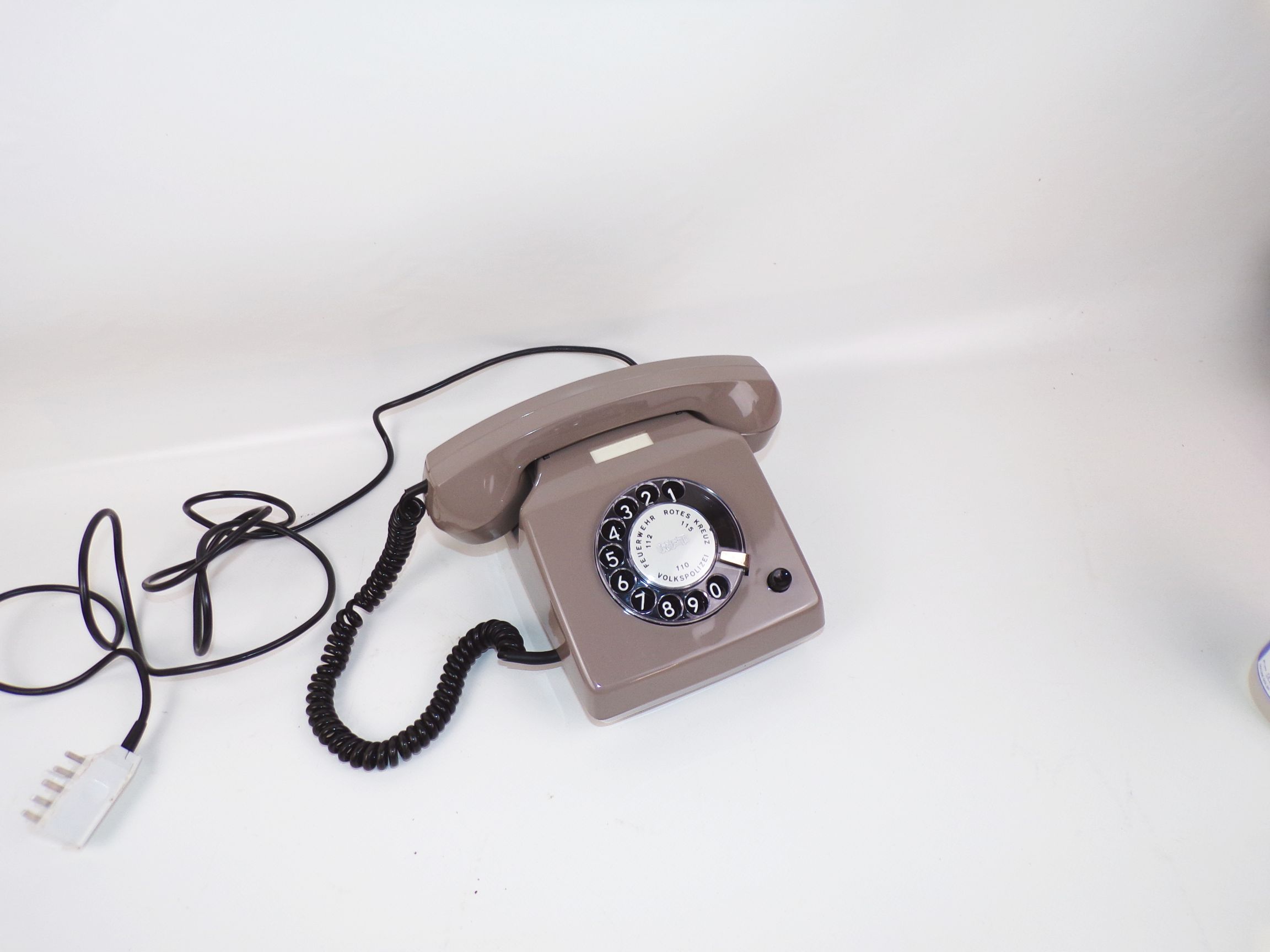 DDR Telefon Wählscheibe Unbenutzt Feuerwehr Volkspolizei Rot Kreuz Deko