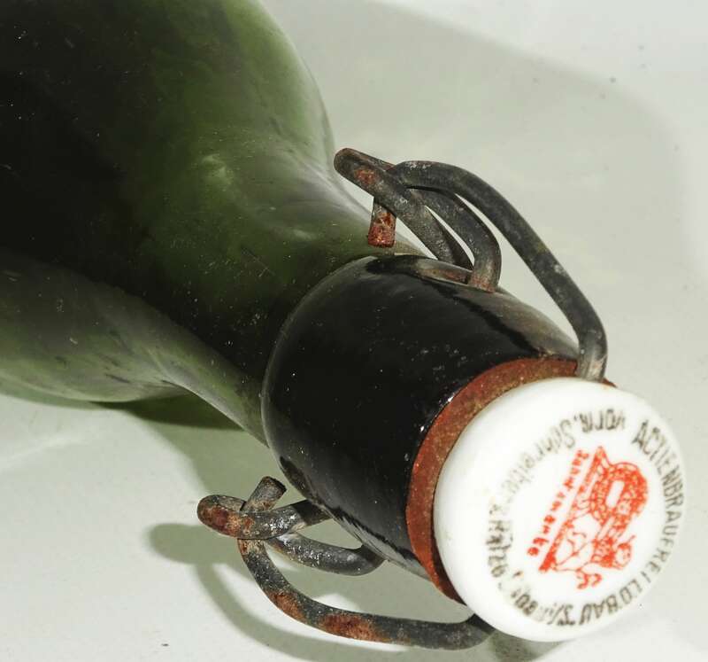 Alte Bierflasche Actien Brauerei Löbau mit Verschluss Reklame Sammler Vintage