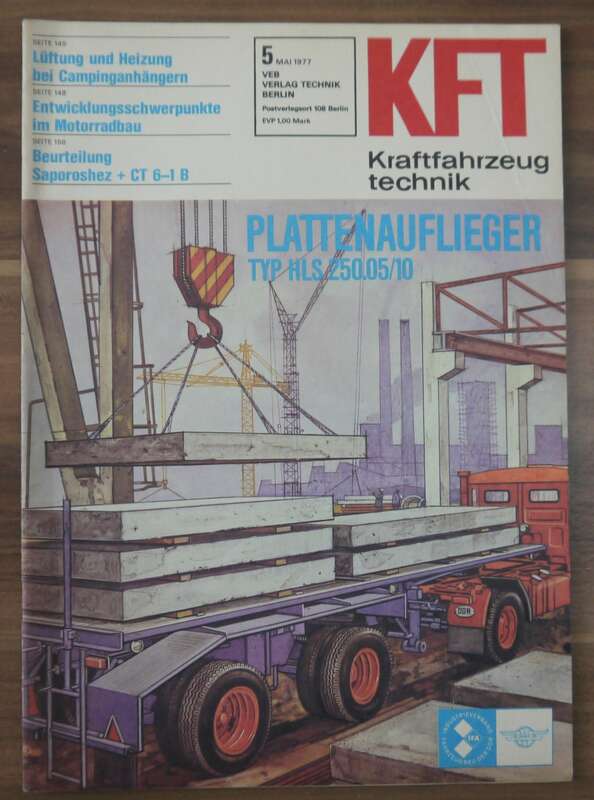 KFT Lüftung und Heizung bei Campinganhängern Mai 1977 Typ HLS 250 05 10