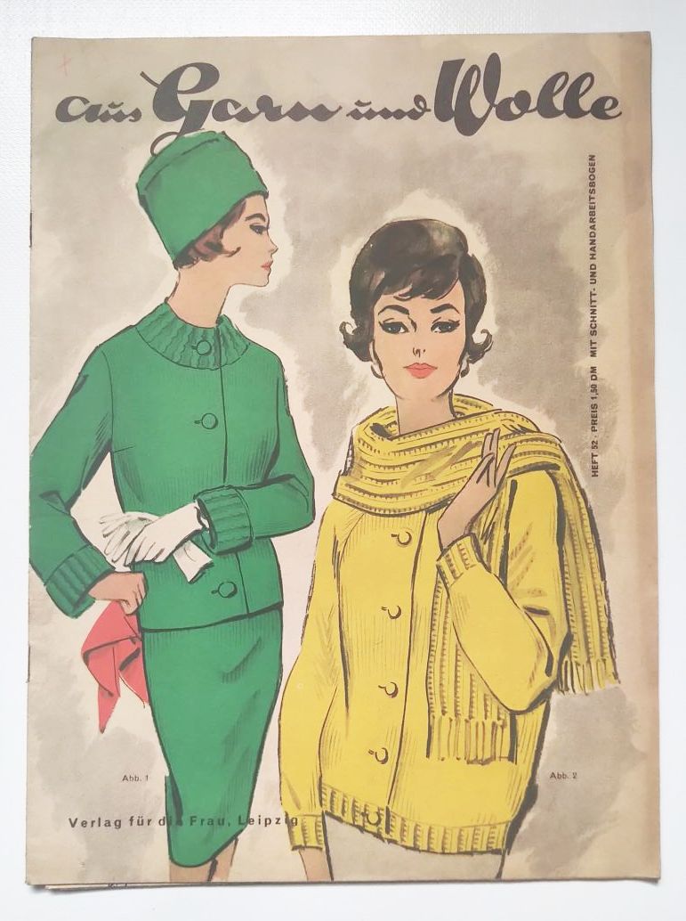 Mode Zeitschrift aus Garn und Wolle Nr 52 mit Schnittmusterbogen