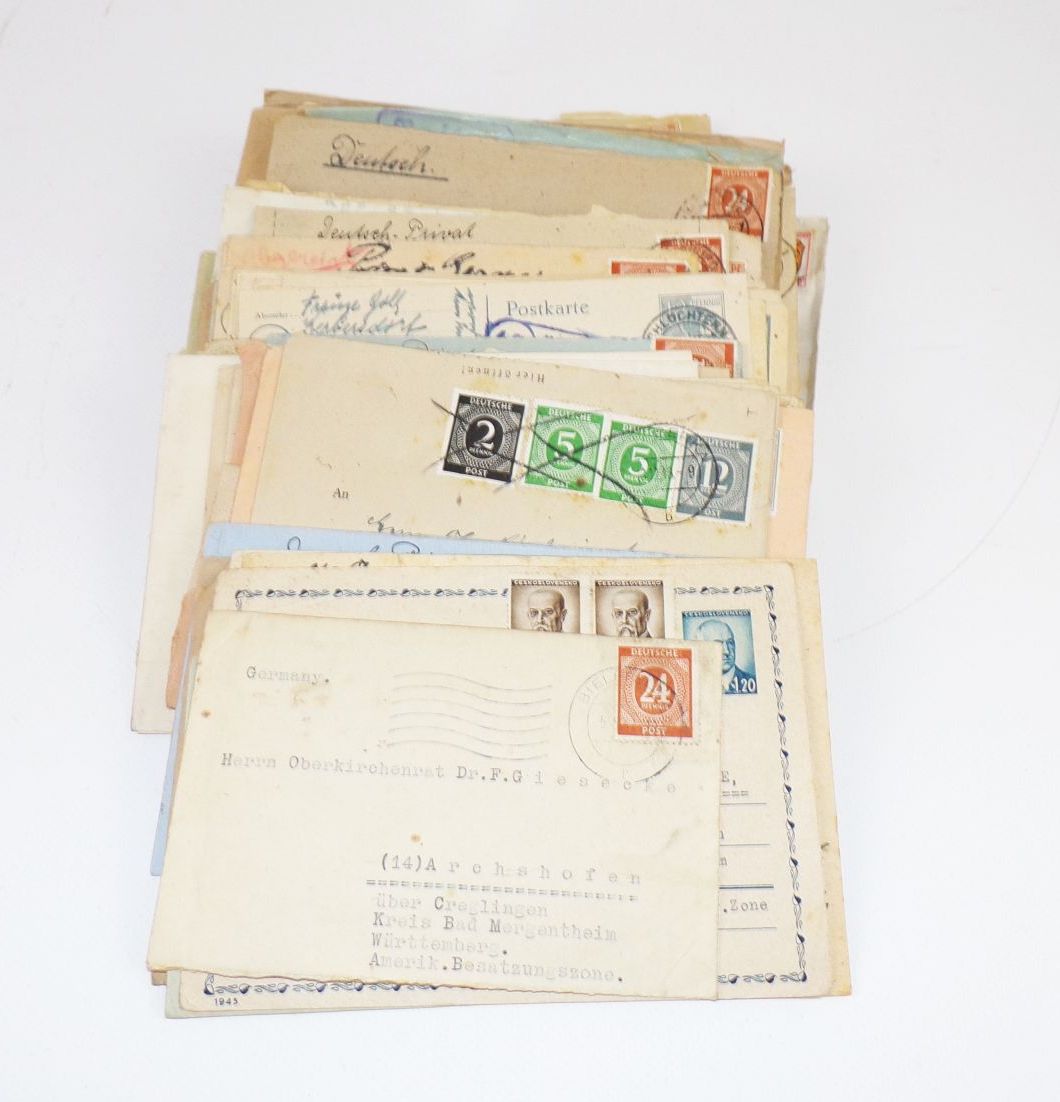 Briefe Ganzsachen Konvolut Alliierte Besatzung 1947 Fundgrube 