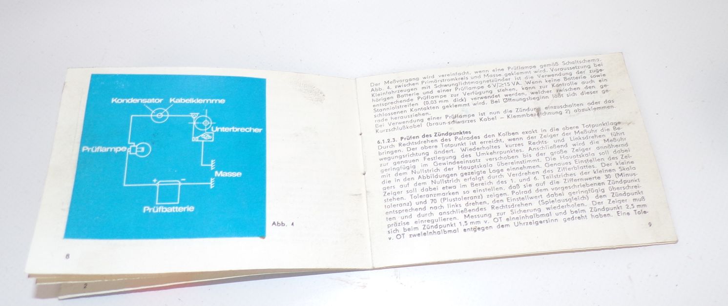 Zündpunkteinstellgerät 1976 DDR Messuhr Zündpunkt Simson Trabant Oldtimer