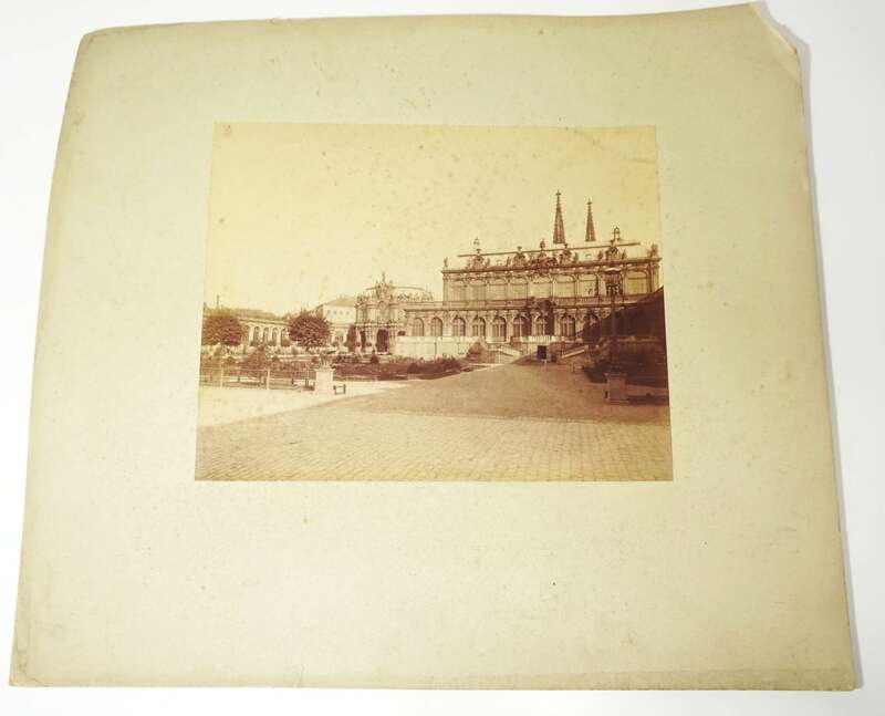 Foto Dresden Zwinger Glockenspielpavillon um 1890 Albuminfoto 