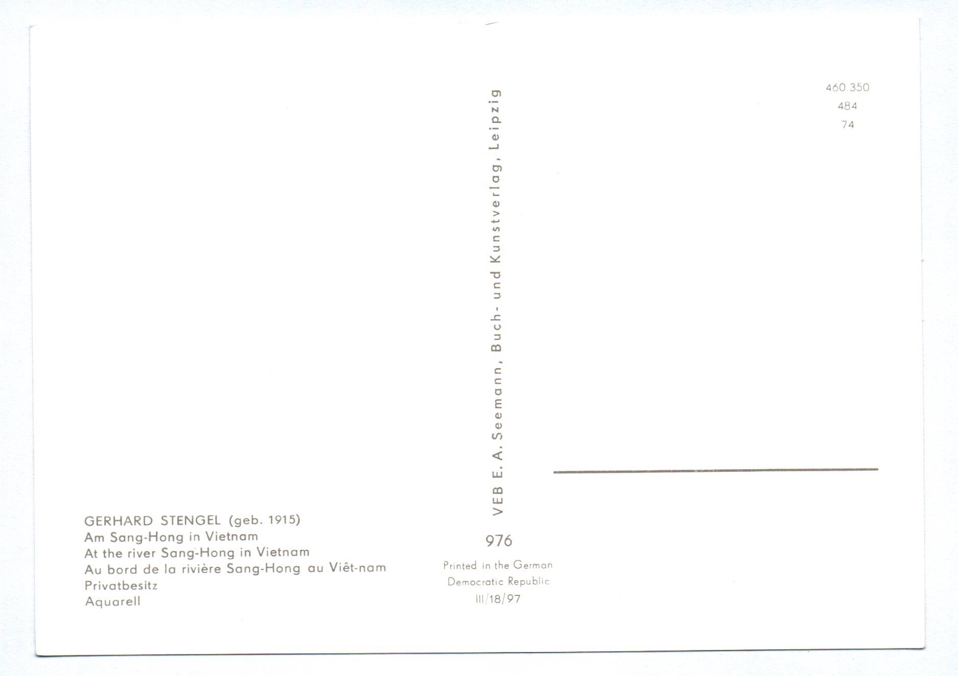 Künstler Ak Gerhard Stengel Am Sang Hong in Vietnam