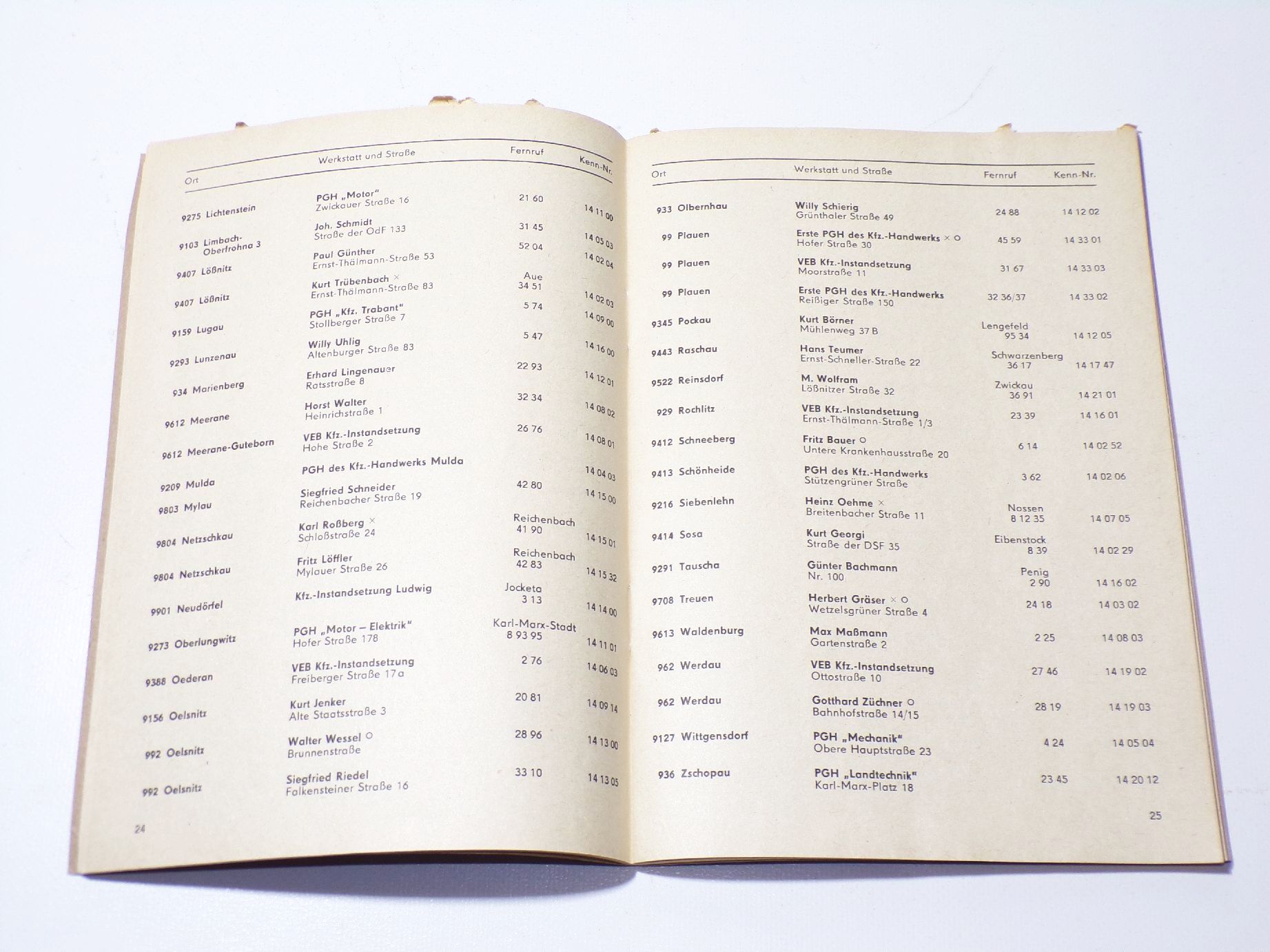 Trabant Vertragswerkstätten Garantiebedingungen 1973 DDR IFA