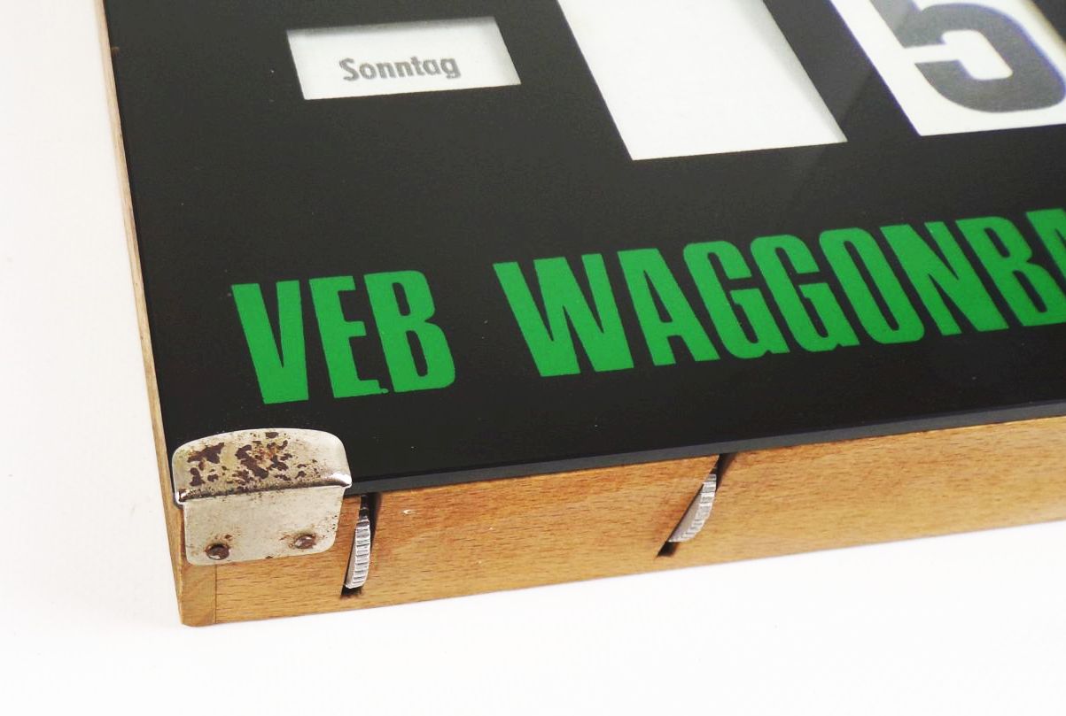 Drehkalender VEB Waggonbau Bautzen DDR Ewiger Kalender 