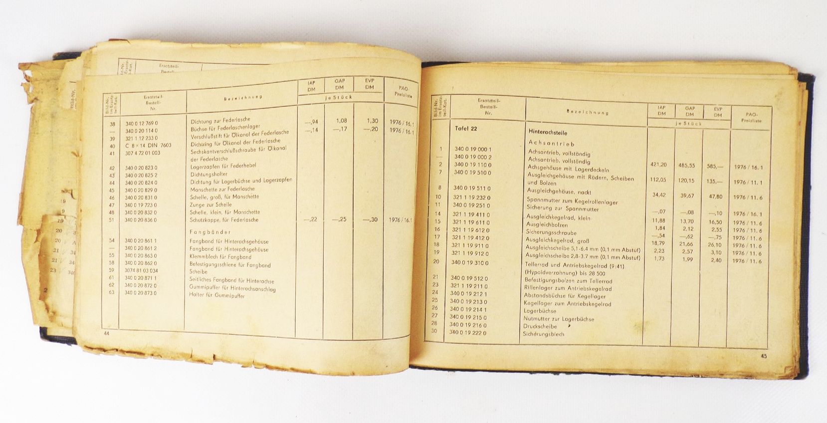 Alte Ersatzteil Preisliste PKW EMW 340 VEB Automobilwerk Eisenach Alte Ersatzteil Preisliste PKW EMW 340 VEB Automobilwerk Eisenach