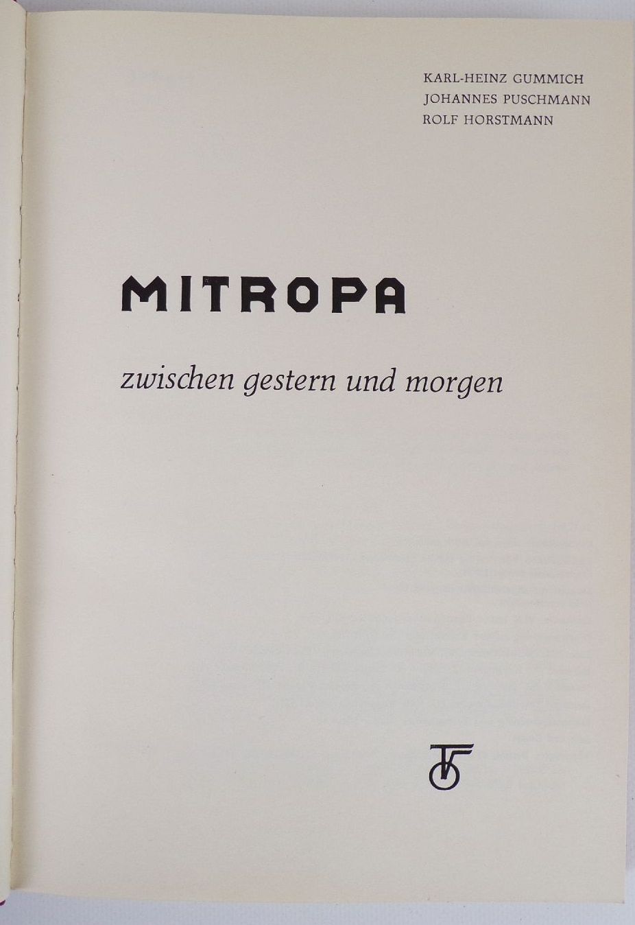 Mitropa zwischen gestern und morgen 1966 DDR Buch Transpress 