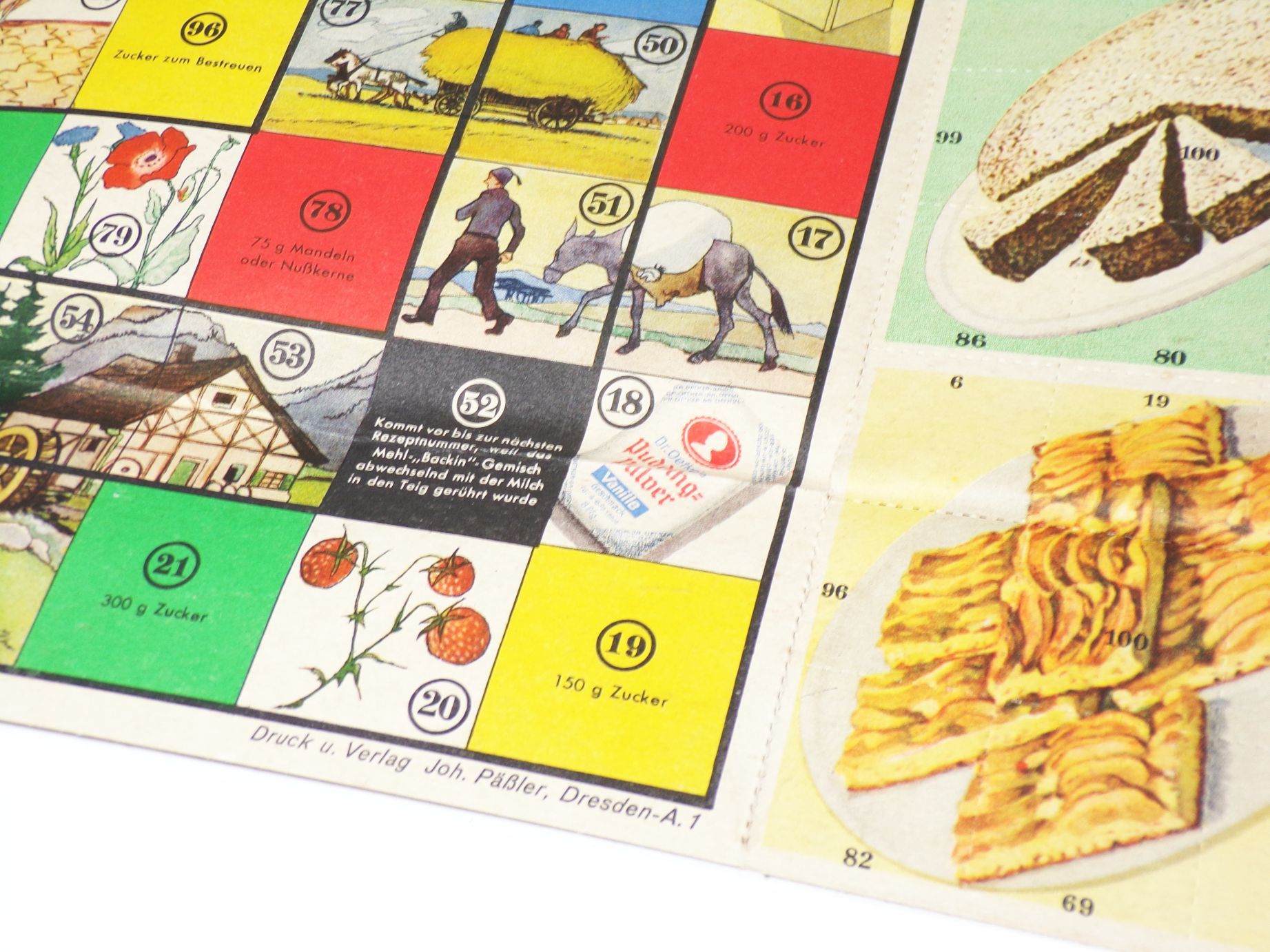 Dr Oetker Brettspiel Reklame 1930er altes Werbespiel 