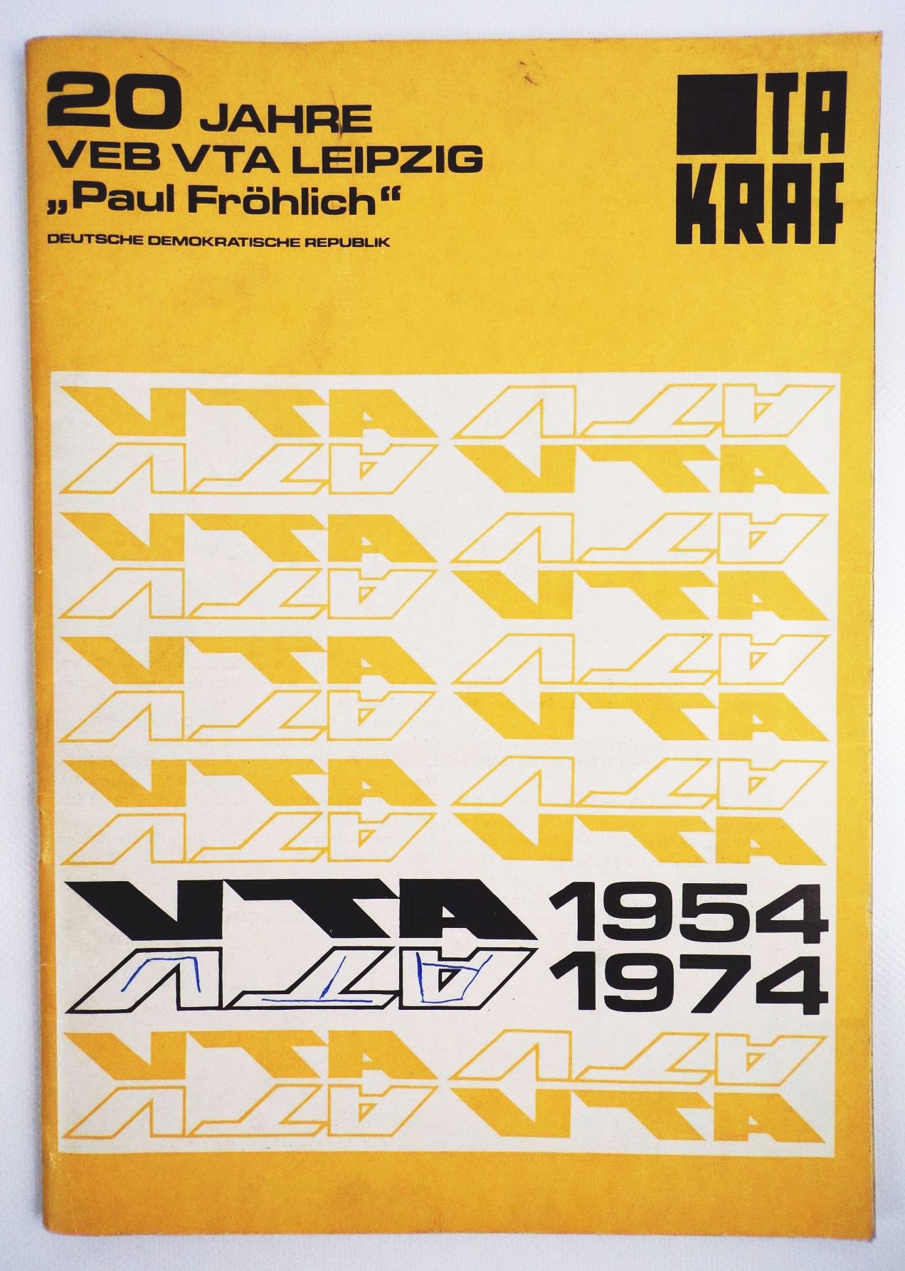 20 Jahre VEB VTA Leipzig TAKRAF 1974 Tagebau Förderanlagen Transportanlagen 20 Jahre VEB VTA Leipzig TAKRAF 1974 Tagebau Förderanlagen Transportanlagen