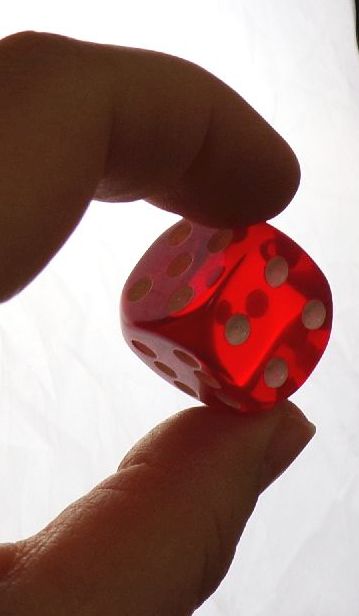 Kunstharz Würfel 5 Stück Rot Catalin 