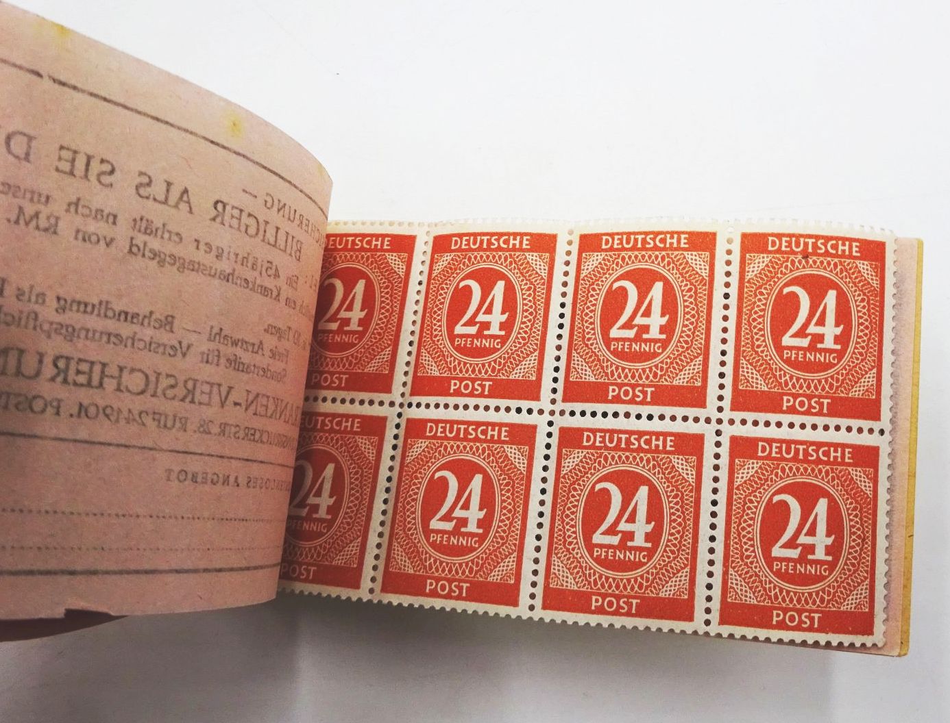 Deutsche Post Markenheftchen postfrisch Freimarken für 3 RM MH50 Deutsche Post Markenheftchen postfrisch Freimarken für 3 RM MH50