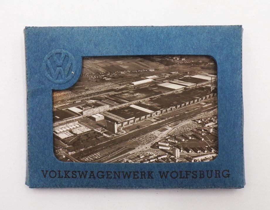 Volkswagen Werk Wolfsburg Leporello alte Bildermappe 