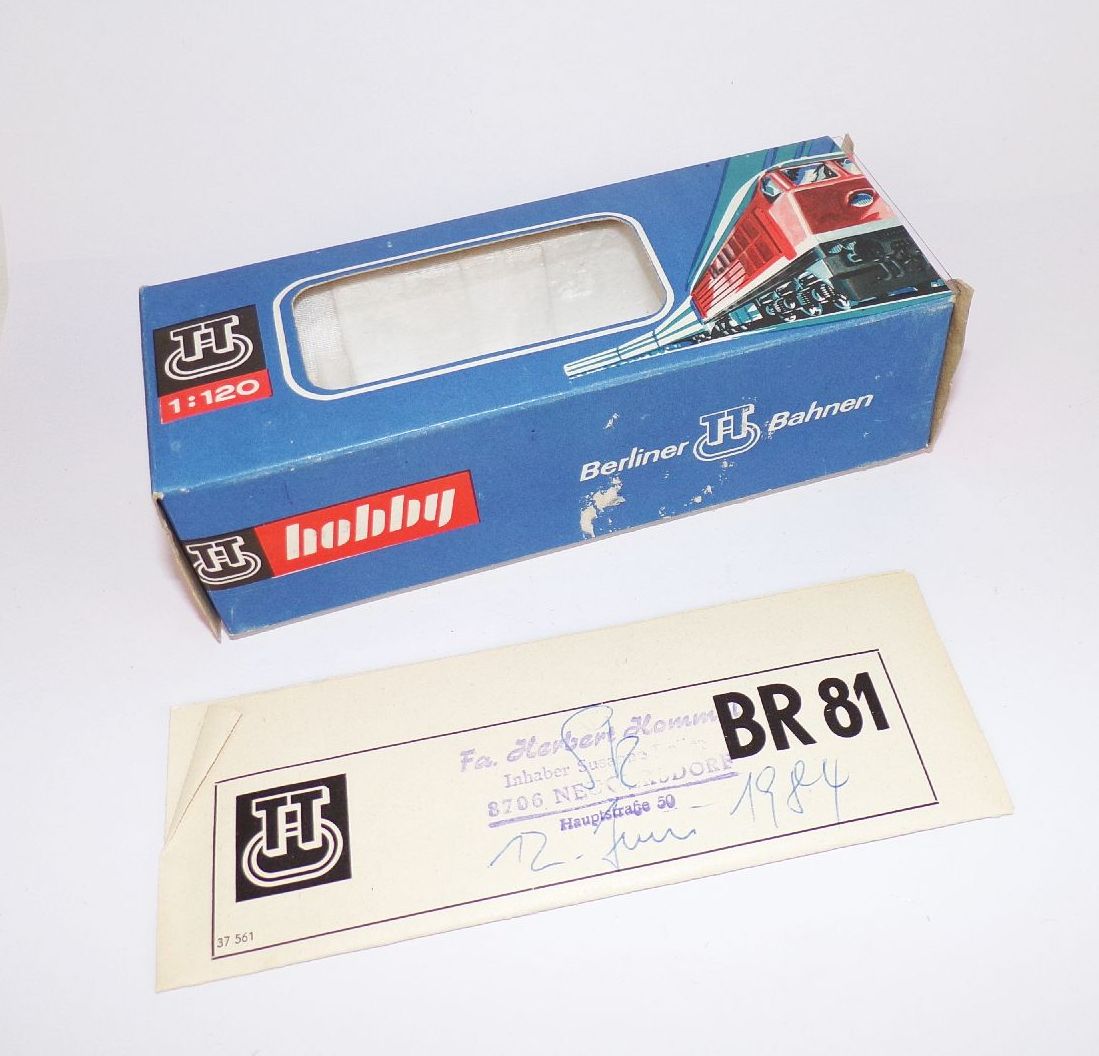 BTTB Dampflok BR81 Spur TT mit Verpackung und Papieren DDR