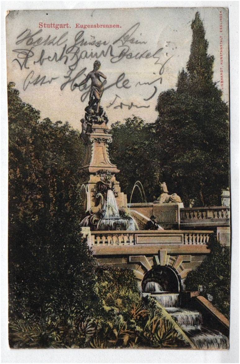 Ak Stuttgart Eugensbrunnen 1904 