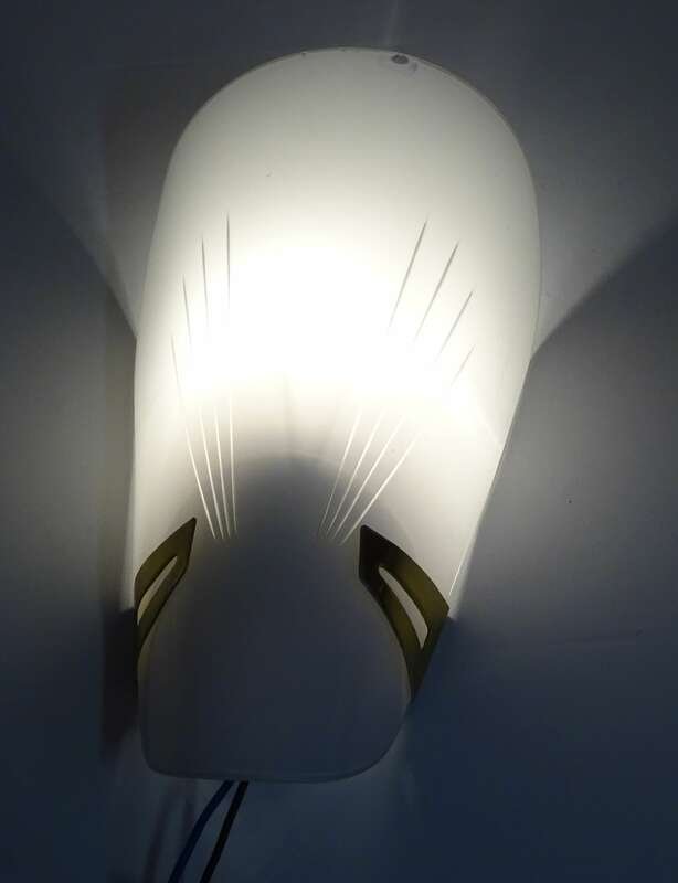 Wandlampe 1950er Mid Century Vintage Lampe Leuchte DDR weiss