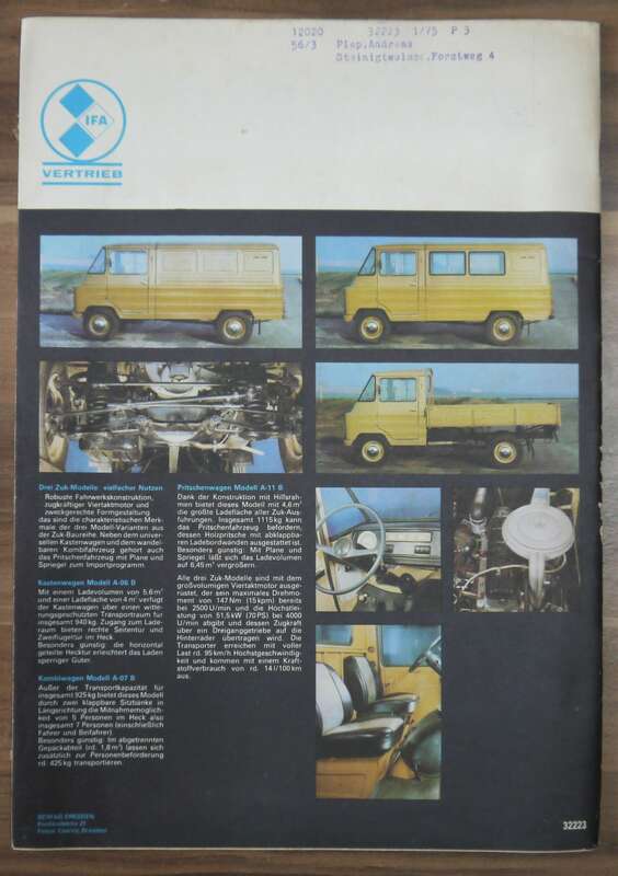 KFT jahreskonferenz Hauptaufgaben im Automobilbau KFT Dezember 1978 Zeitschrift DDR