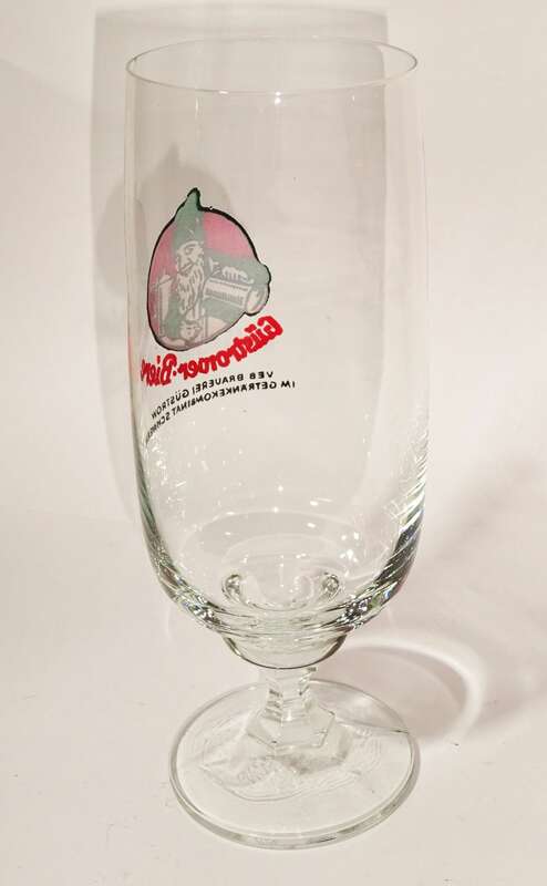 Bierglas Güstrower Biere VEB Brauerei Güstrow DDR