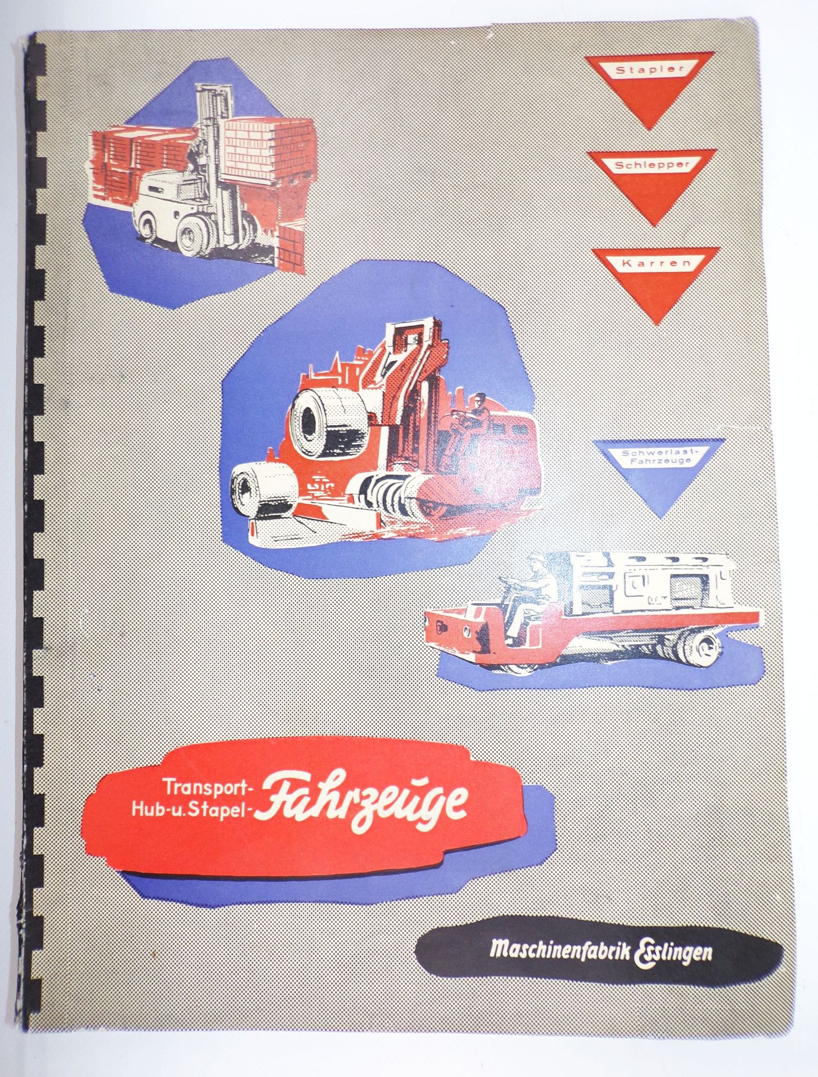 Maschinenfabrik Esslingen Gabelstapler 1961 Transportfahrzeuge Berlin Mappe 