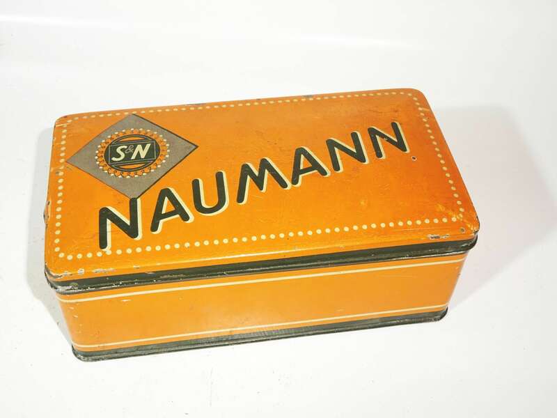 Seidel Naumann Dresden Blechdose Nähmaschine Zubehör Inhalt 1930er 