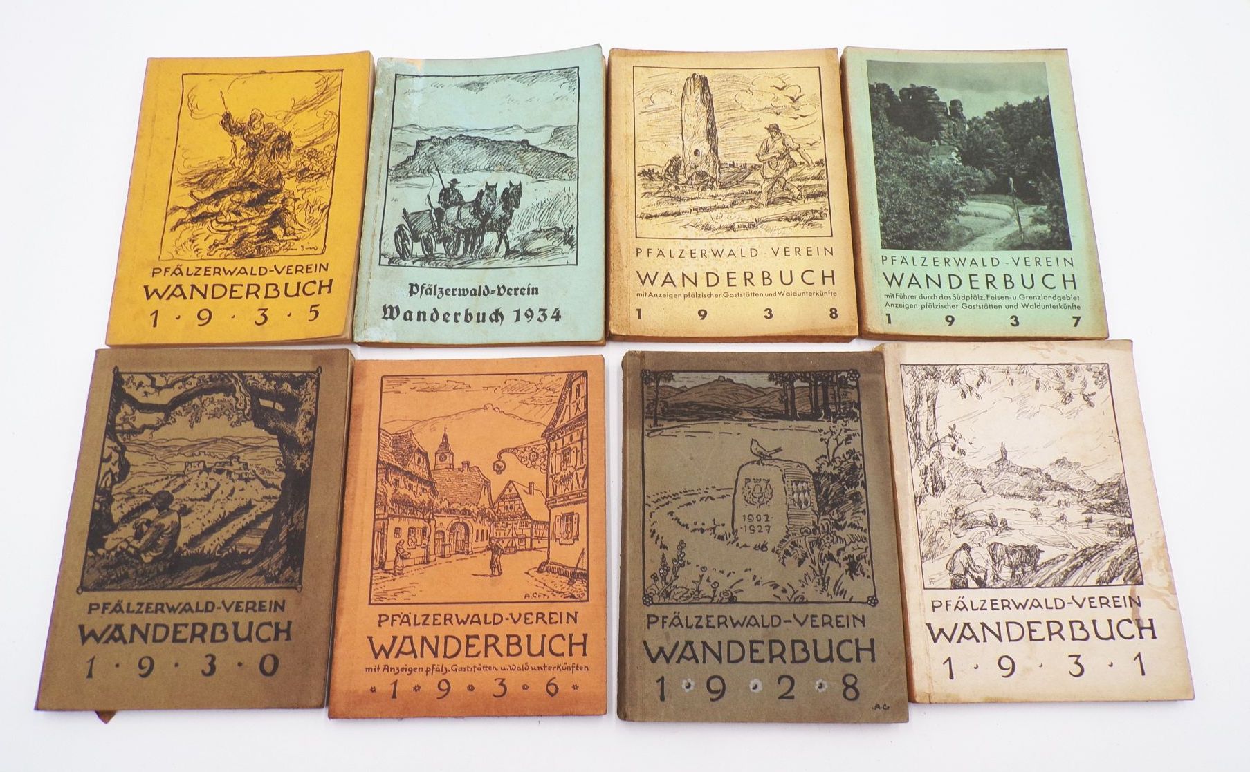 Pfälzerwald Verein Wanderbuch 8 Stück Oberpfalz Pfalz Antiquarische Bücher