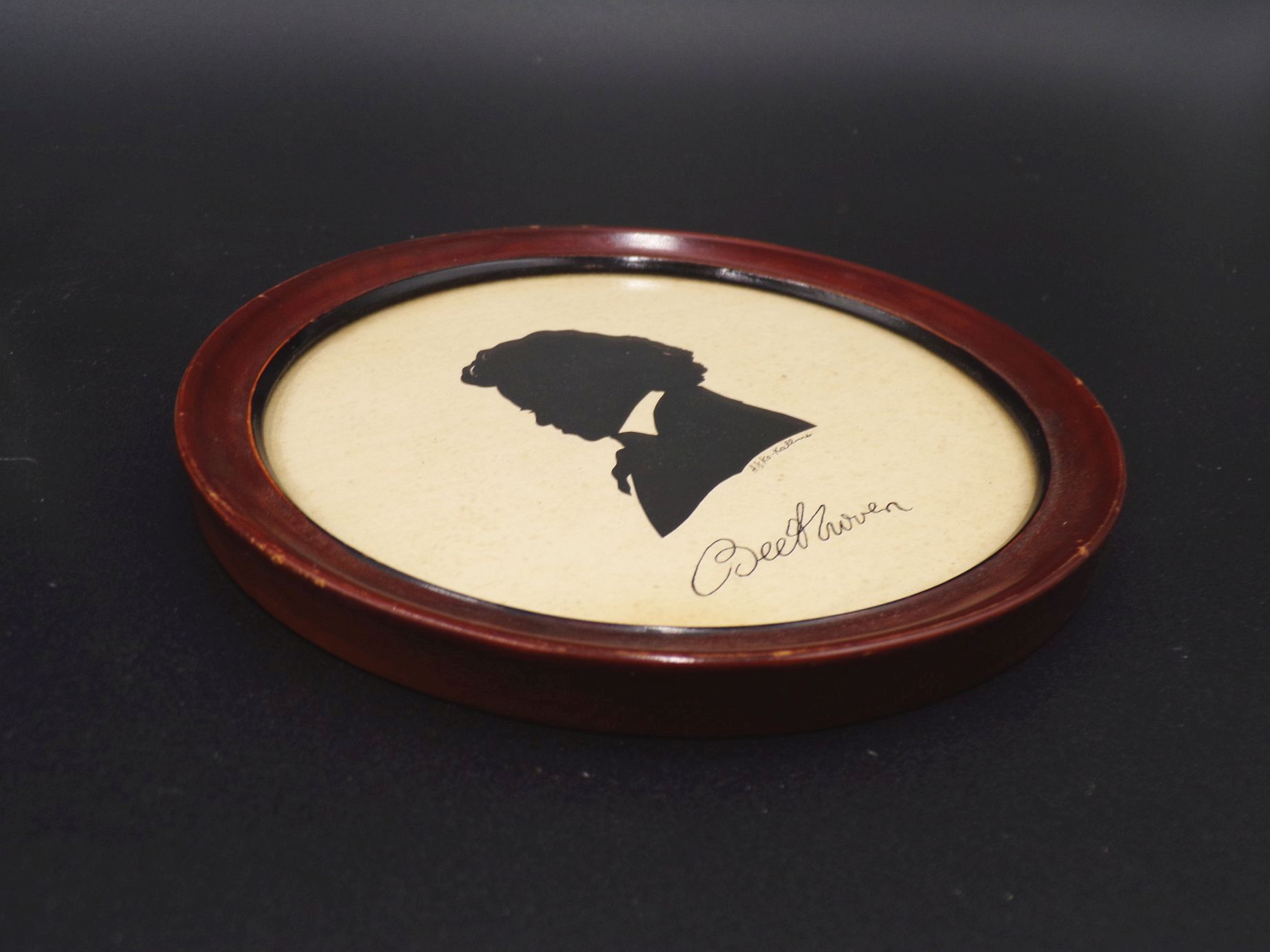 Scherenschnitt Miniatur Beethoven Also Kallme Bilderrahmen Rund 