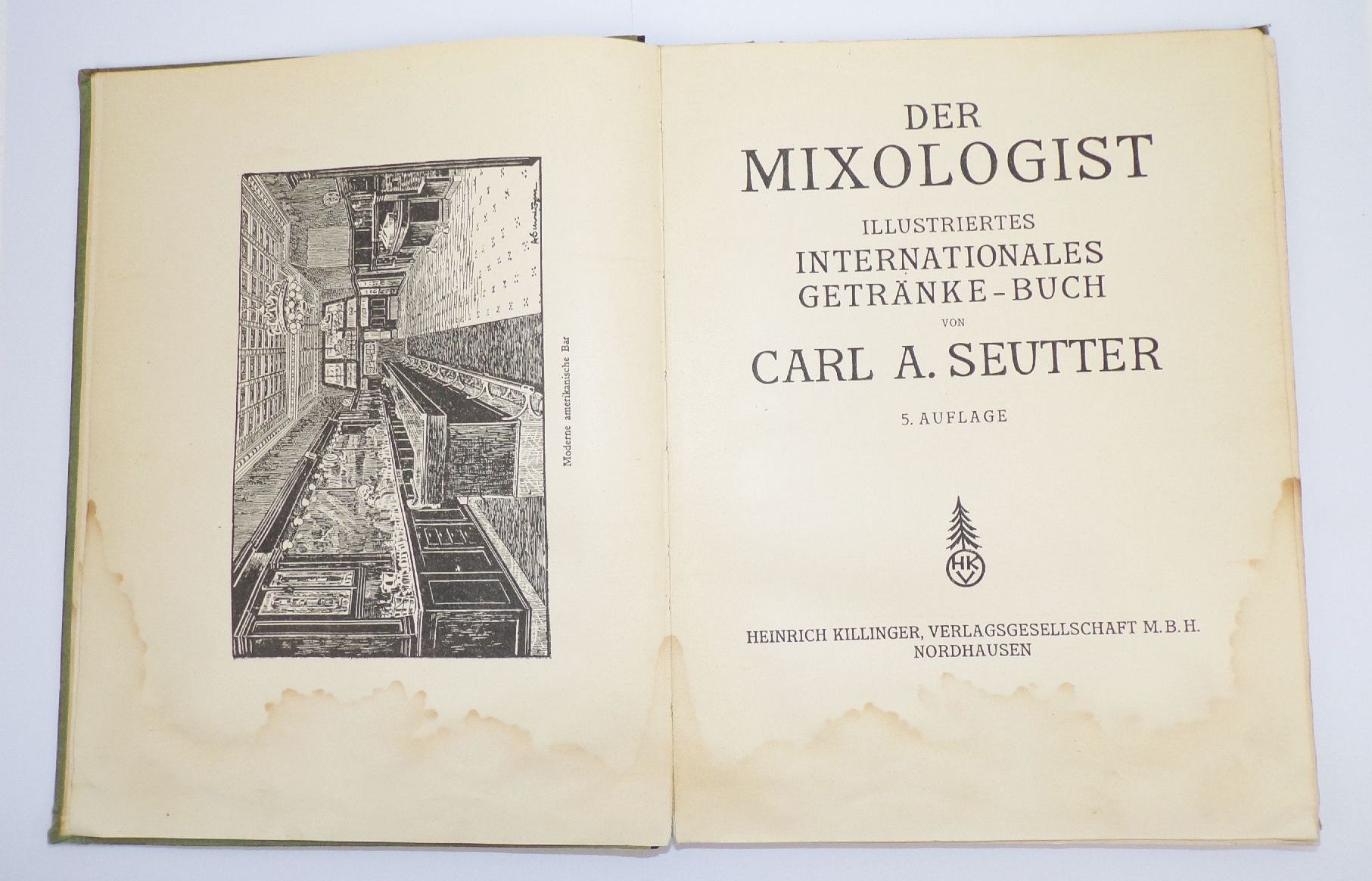 Der Mixologist illustriertes Getränkebuch Seutter um 1930 Barkeeper 
