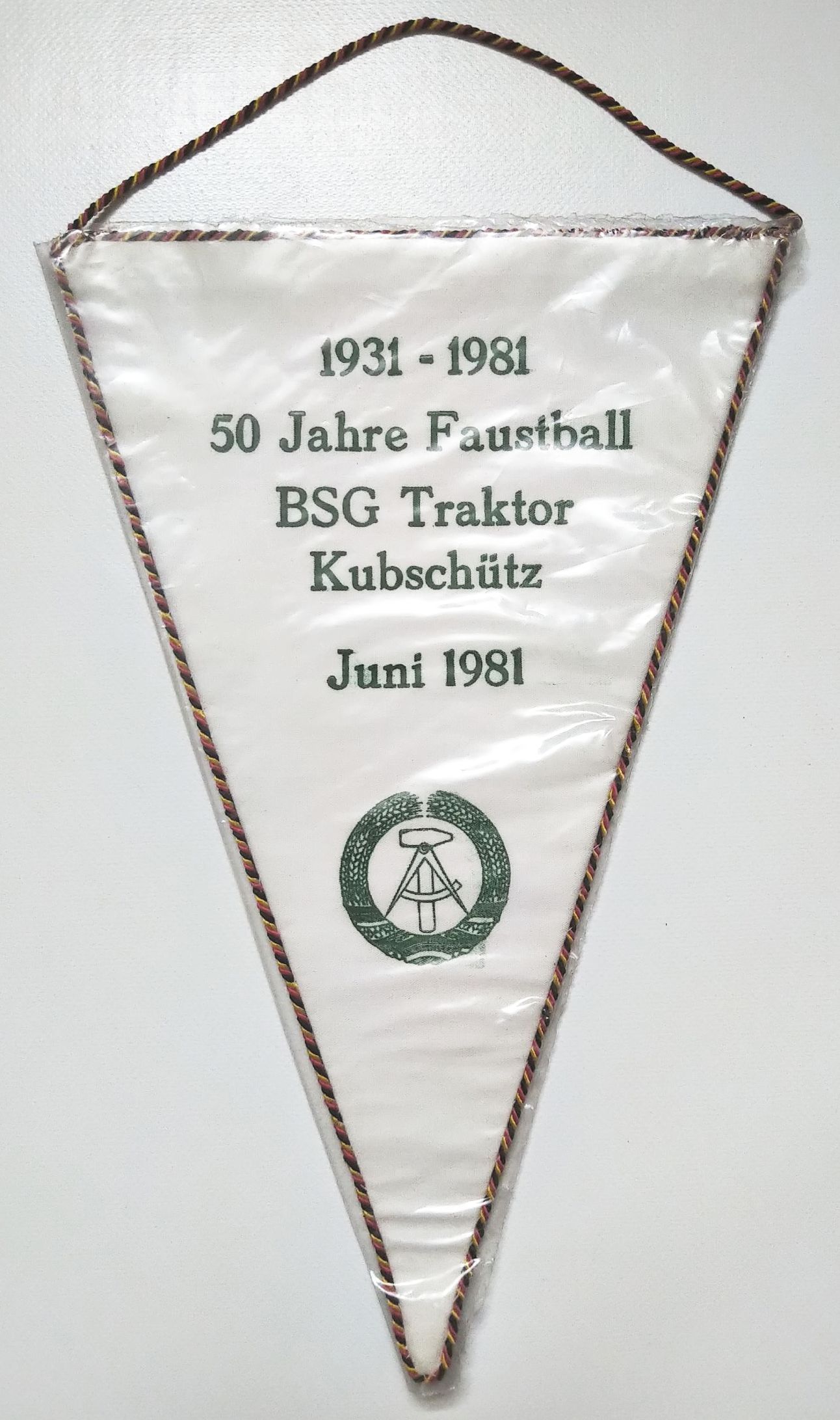 1931 - 1981 Sport Wimpel 50 Jahre Faustball Kubschütz