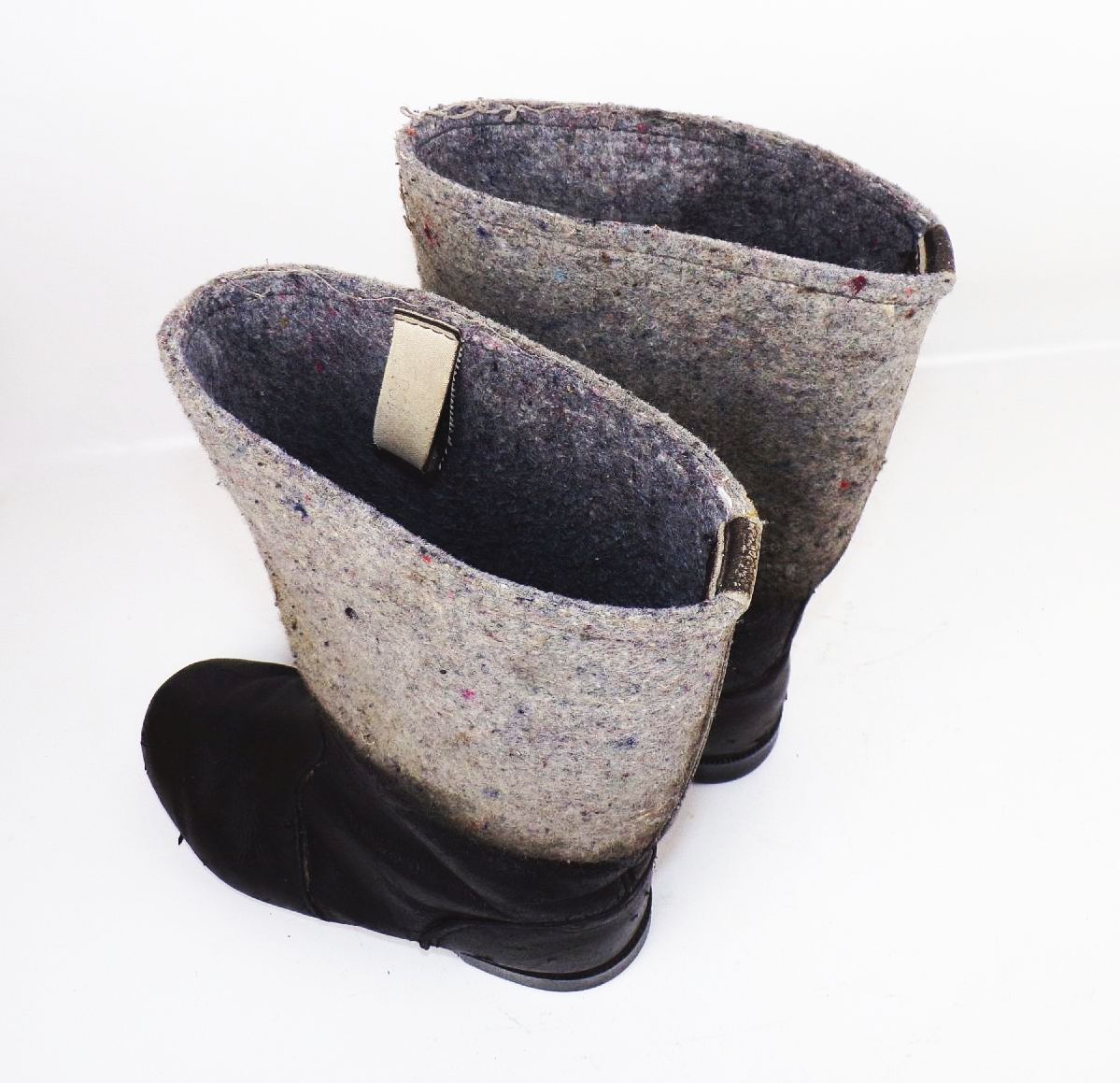 DDR Winterstiefel Größe 40 Schwarz Grau Filz Retro Vintage 