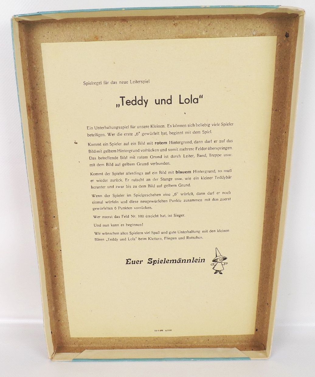 Teddy und Lola Leiterspiel Kurt Brandes Spika DDR 1961 Teddy und Lola Leiterspiel Kurt Brandes Spika DDR 1961