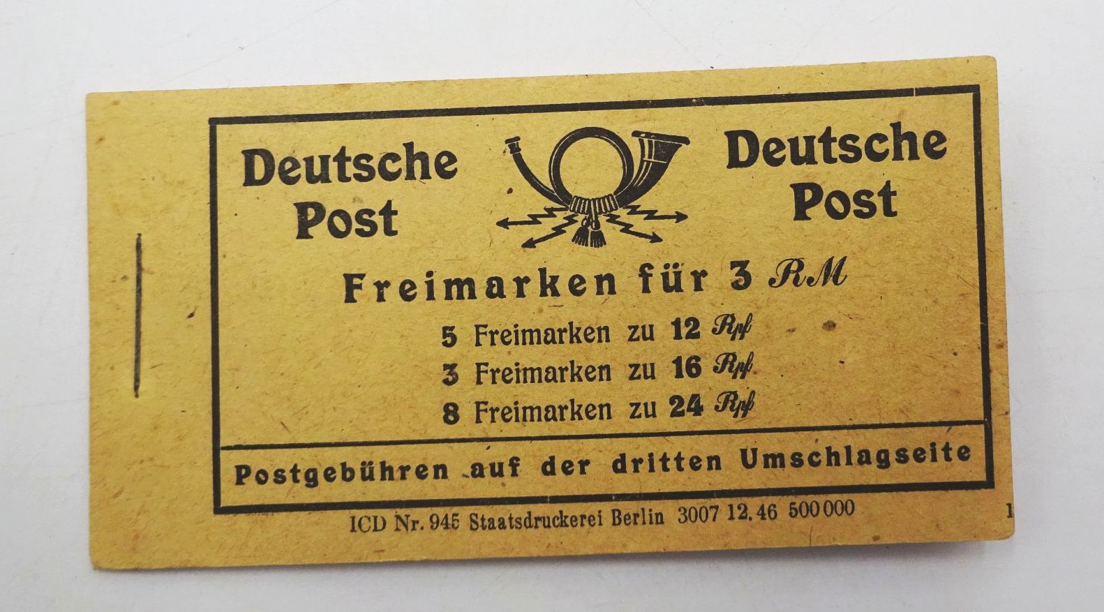 Deutsche Post Markenheftchen postfrisch Freimarken für 3 RM MH50
