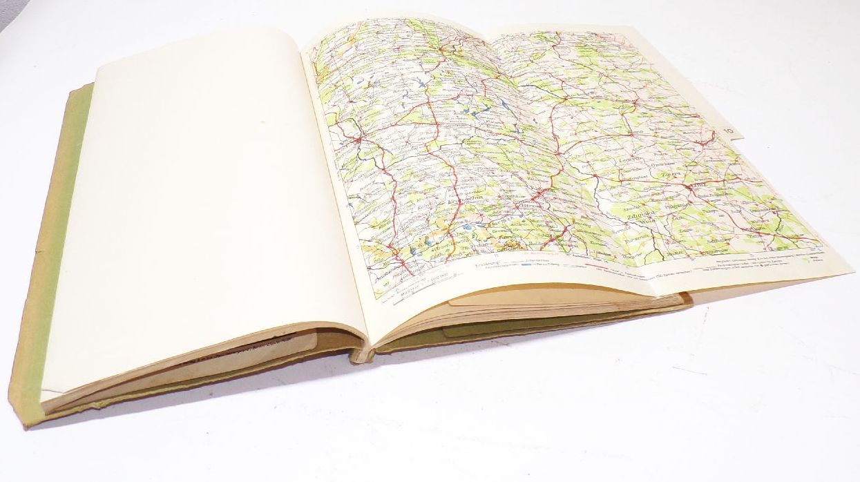 Deutschland Atlas Autokarten Straßennetz 1930er 