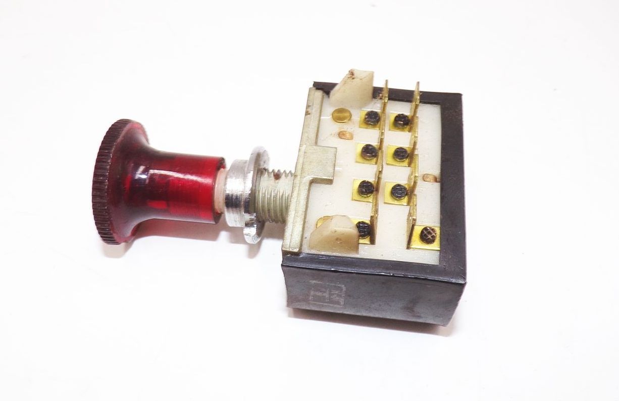 Alter Warnblinkschalter BK422 Moskwitsch Oldtimer Zugschalter