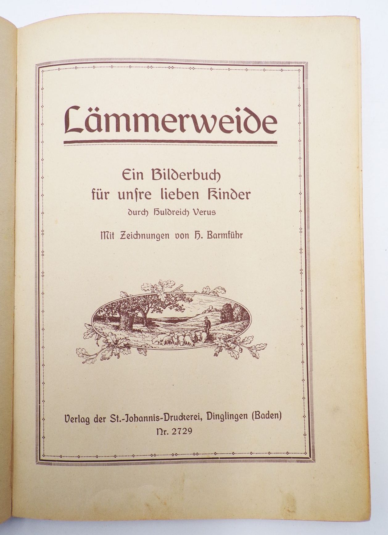 Lämmerweide Bilderbuch für unsere lieben Kinder Garmführ um 1900